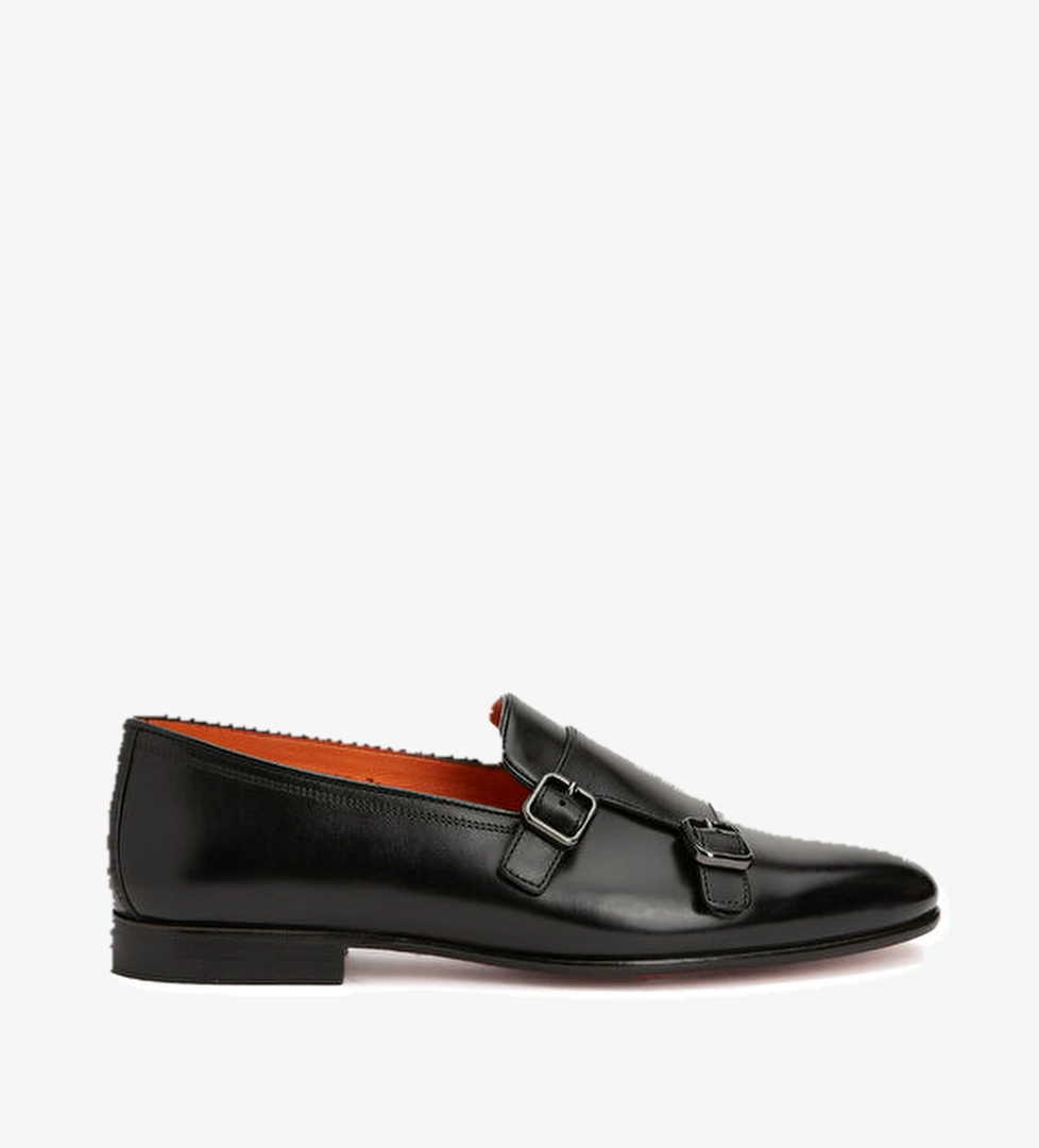 Santoni Siyah Erkek Deri Loafer model görseli