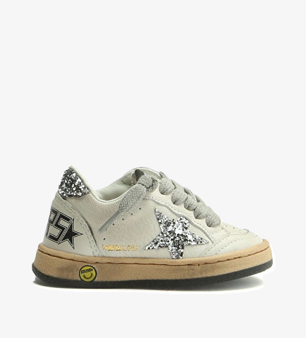 Ball Star Beyaz Unisex Çocuk Deri Sneaker - Görsel 1