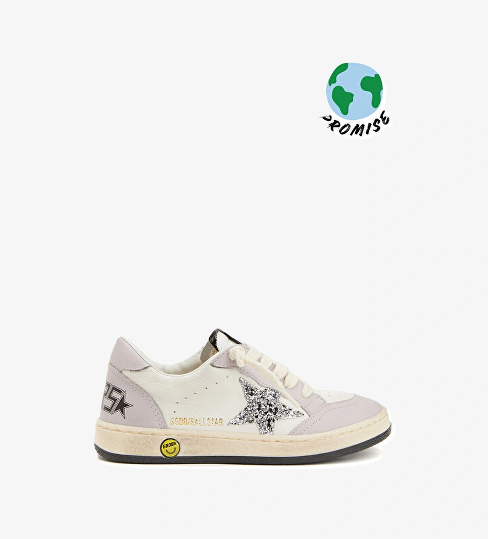 Golden Goose Ball Star Lila Kız Çocuk Deri Sneaker model görseli