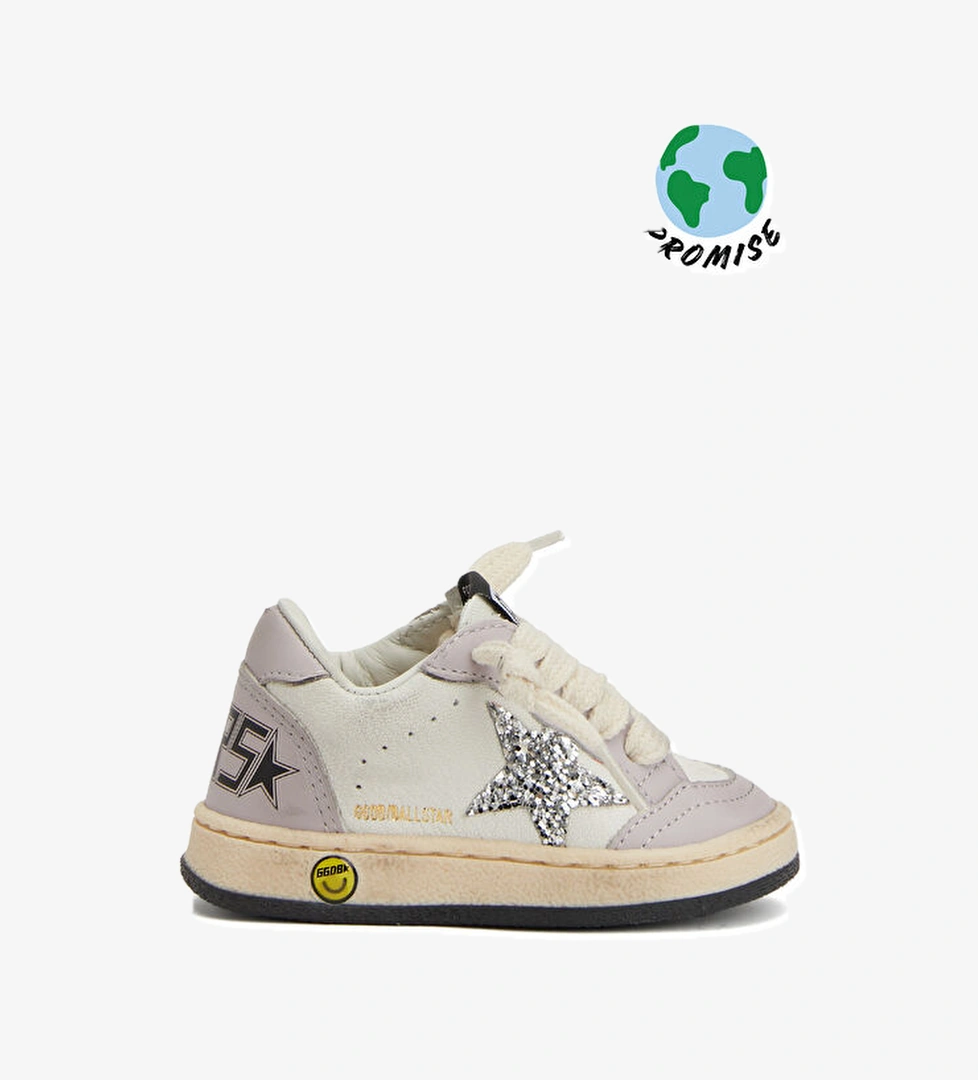 Golden Goose Lila Kız Çocuk Deri Sneaker model görseli
