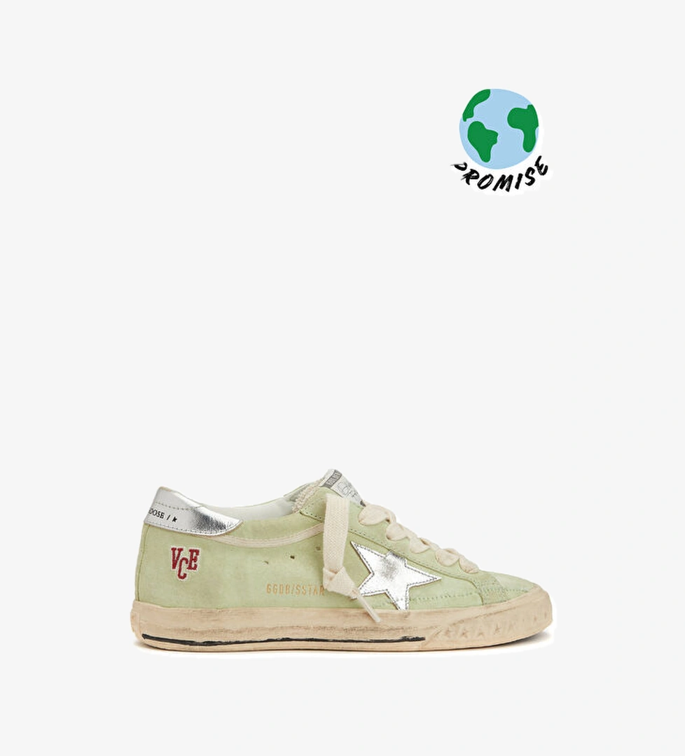 Golden Goose Super-Star Açık Yeşil Kadın Deri Sneaker model görseli