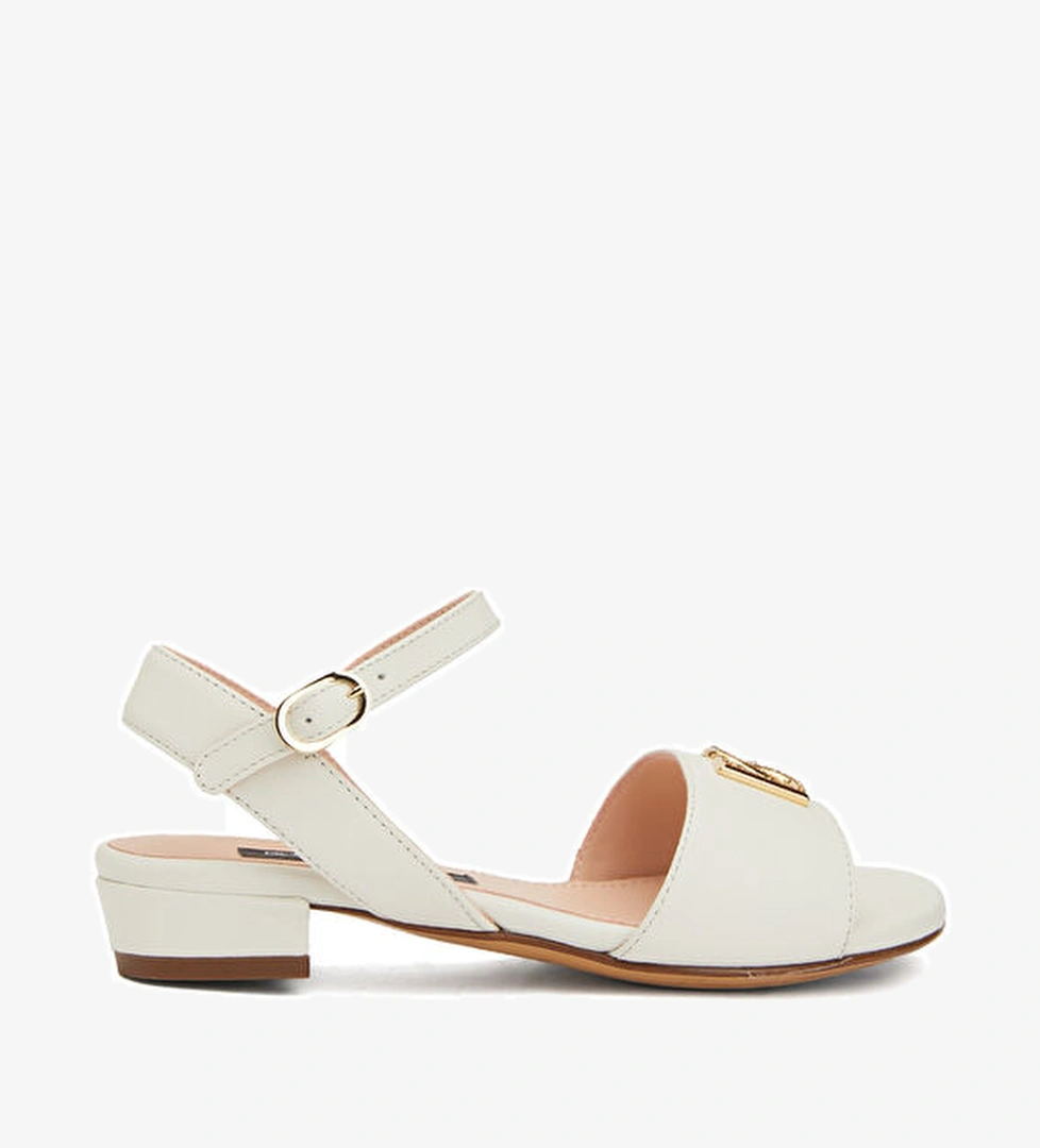 Dolce&gabbana Krem Kız Çocuk Deri Sandalet model görseli