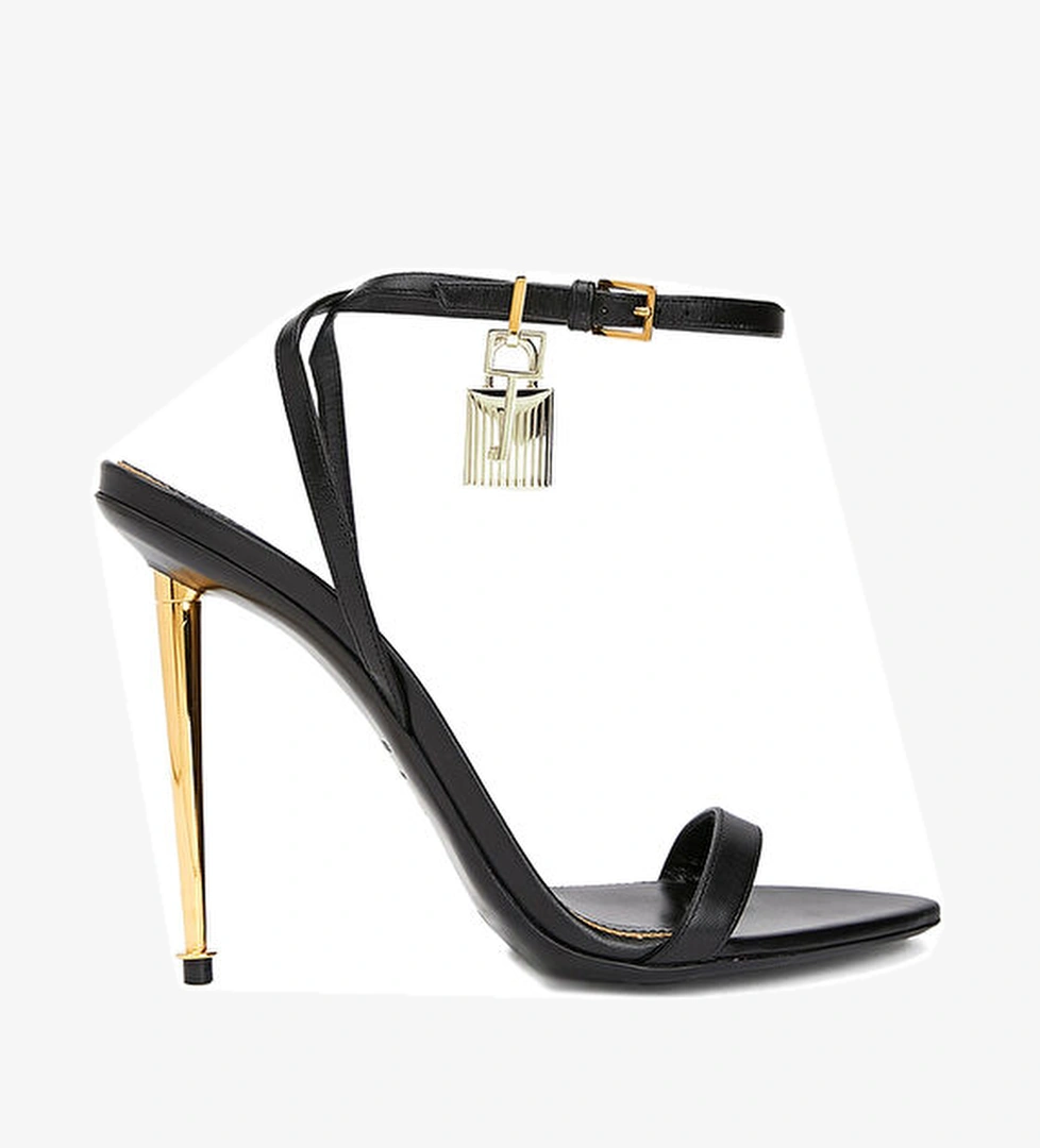 Siyah Kadın Deri Sandalet - Görsel 1