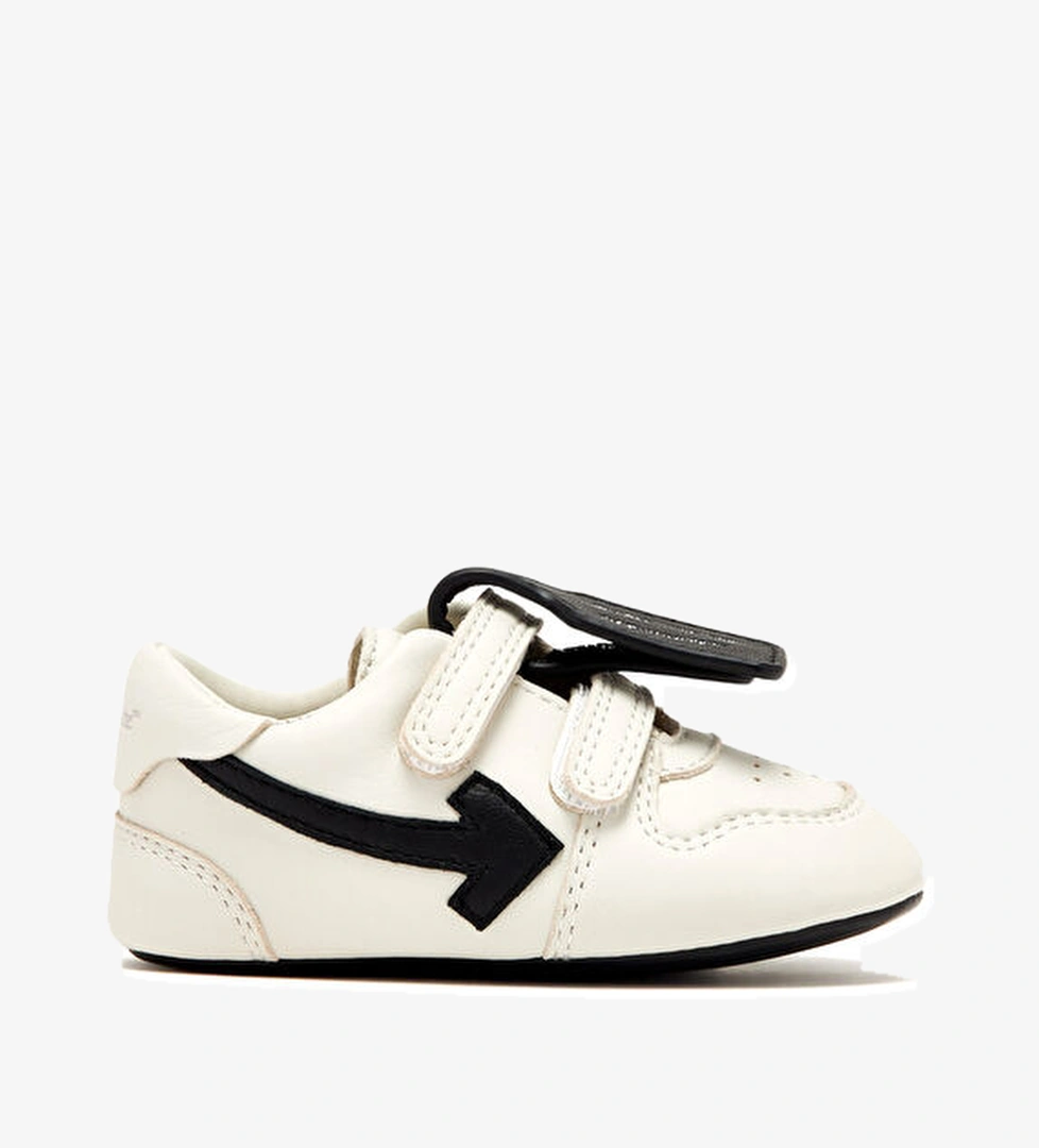 Beyaz Siyah Erkek Çocuk Deri Ayakkabı - Görsel 1