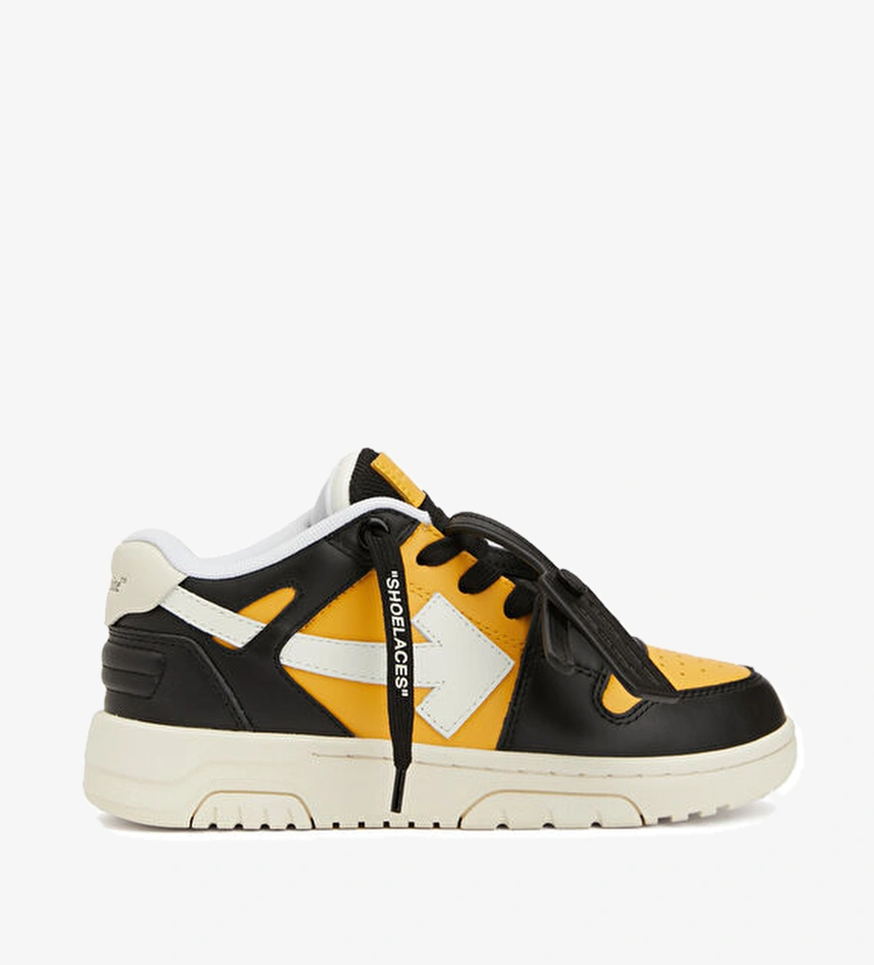 Off-white Siyah Sarı Erkek Çocuk Deri Sneaker model görseli