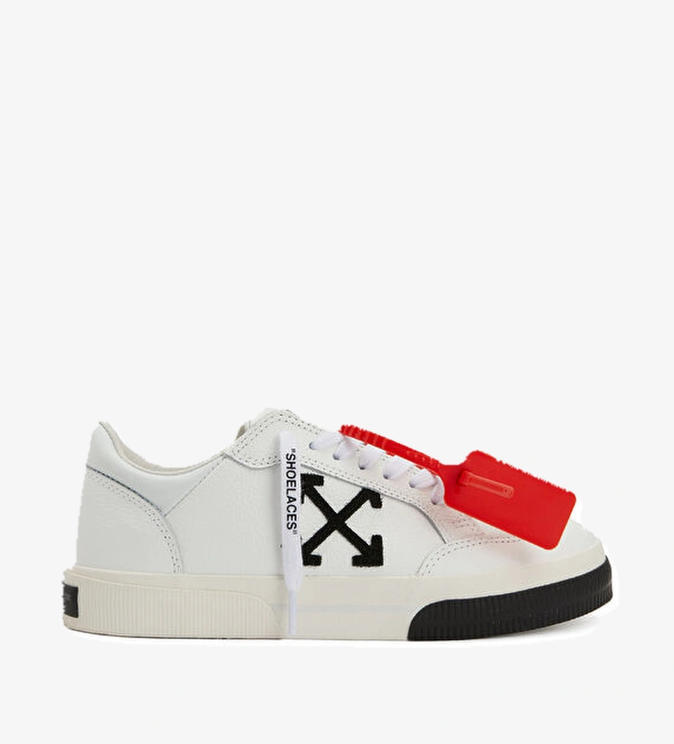 Vulcanized Siyah Beyaz Kadın Deri Sneaker - Görsel 1