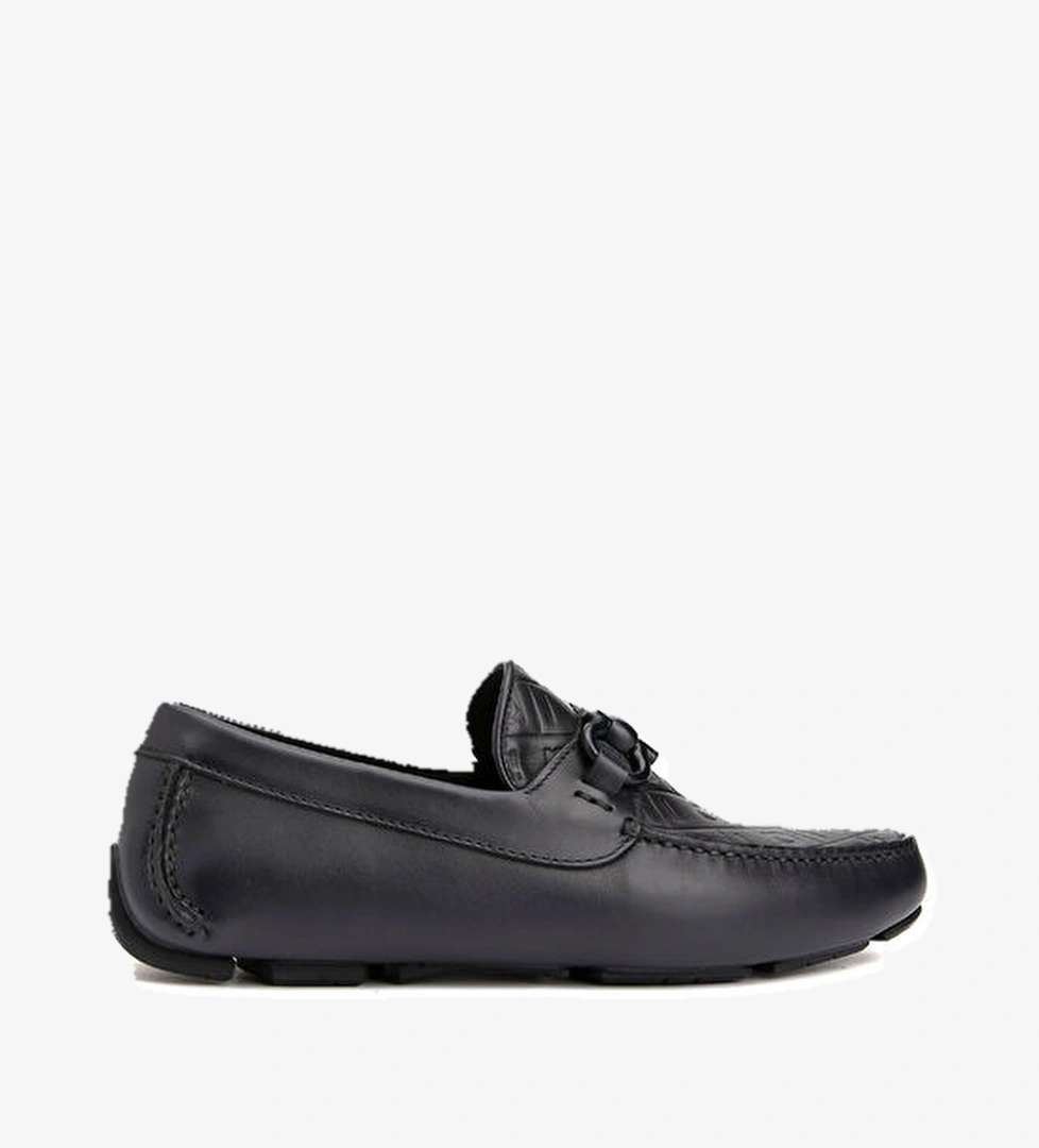 Ferragamo Lacivert Erkek Deri Driver model görseli