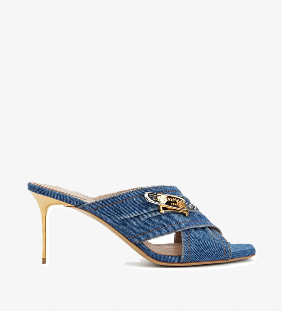 Balmain Mavi Kadın Denim Terlik model görseli