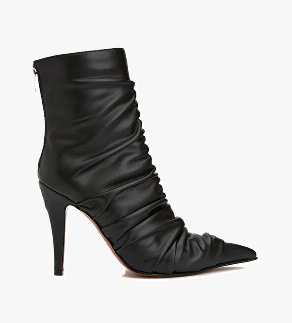Mcqueen Birdee Ruched Siyah Kadın Bot model görseli