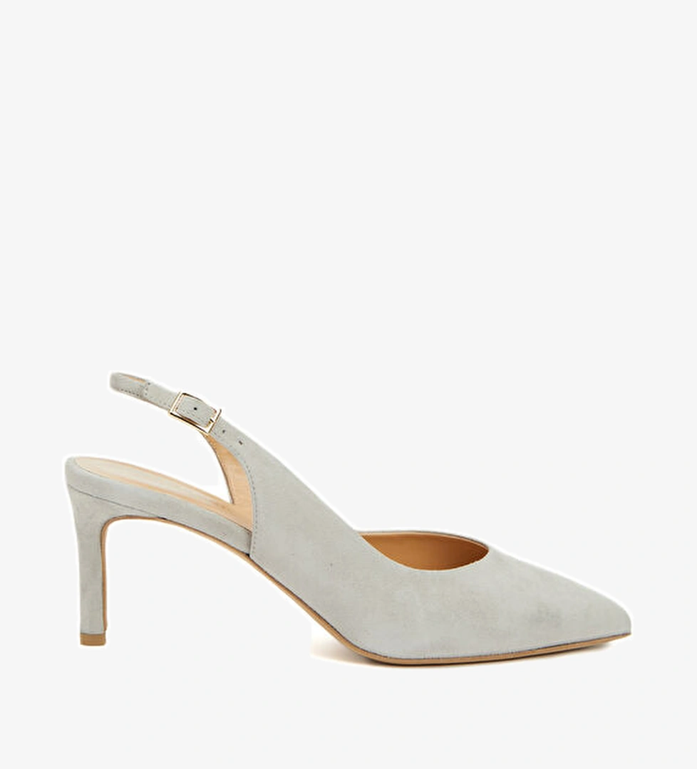 Divarese Divarese Açık Gri Kadın Süet Topuklu Ayakkabı Beymen'de! Açık Gri - 1. görsel