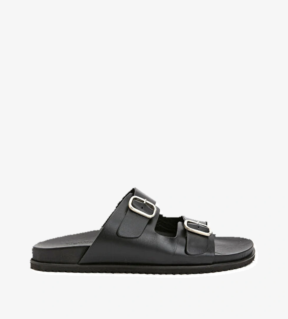 Network Siyah Erkek Deri Terlik model görseli