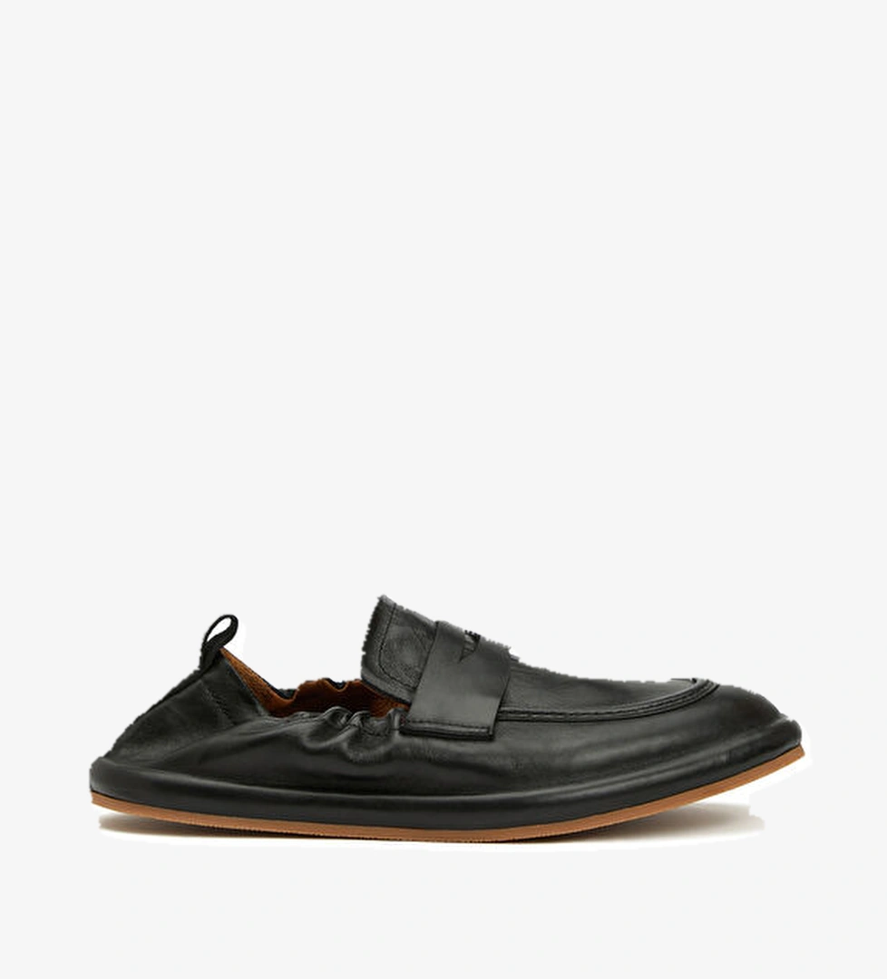 Siyah Erkek Deri Loafer - Görsel 1