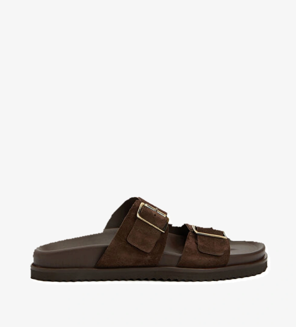 Divarese Acı Kahverengi Kadın Süet Terlik model görseli