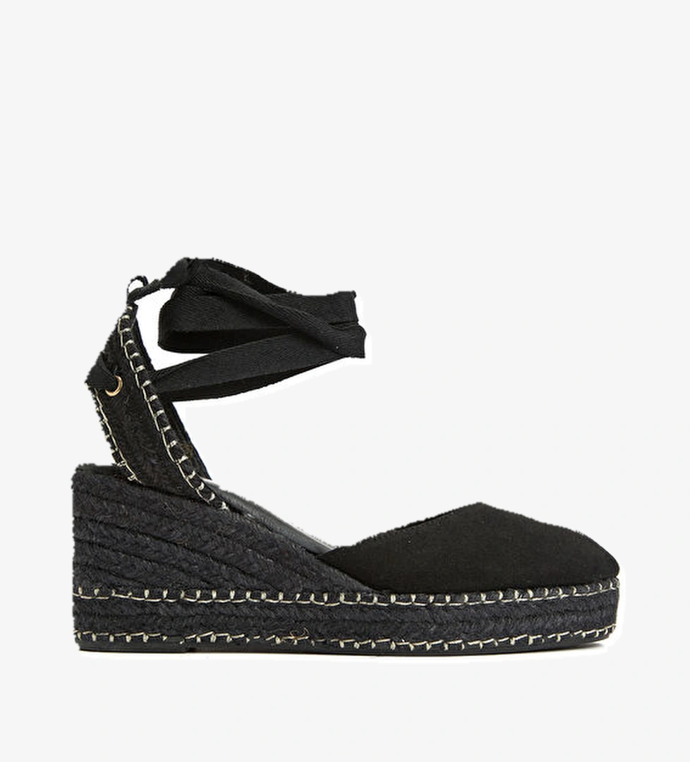 Divarese Siyah Kadın Süet Espadril model görseli