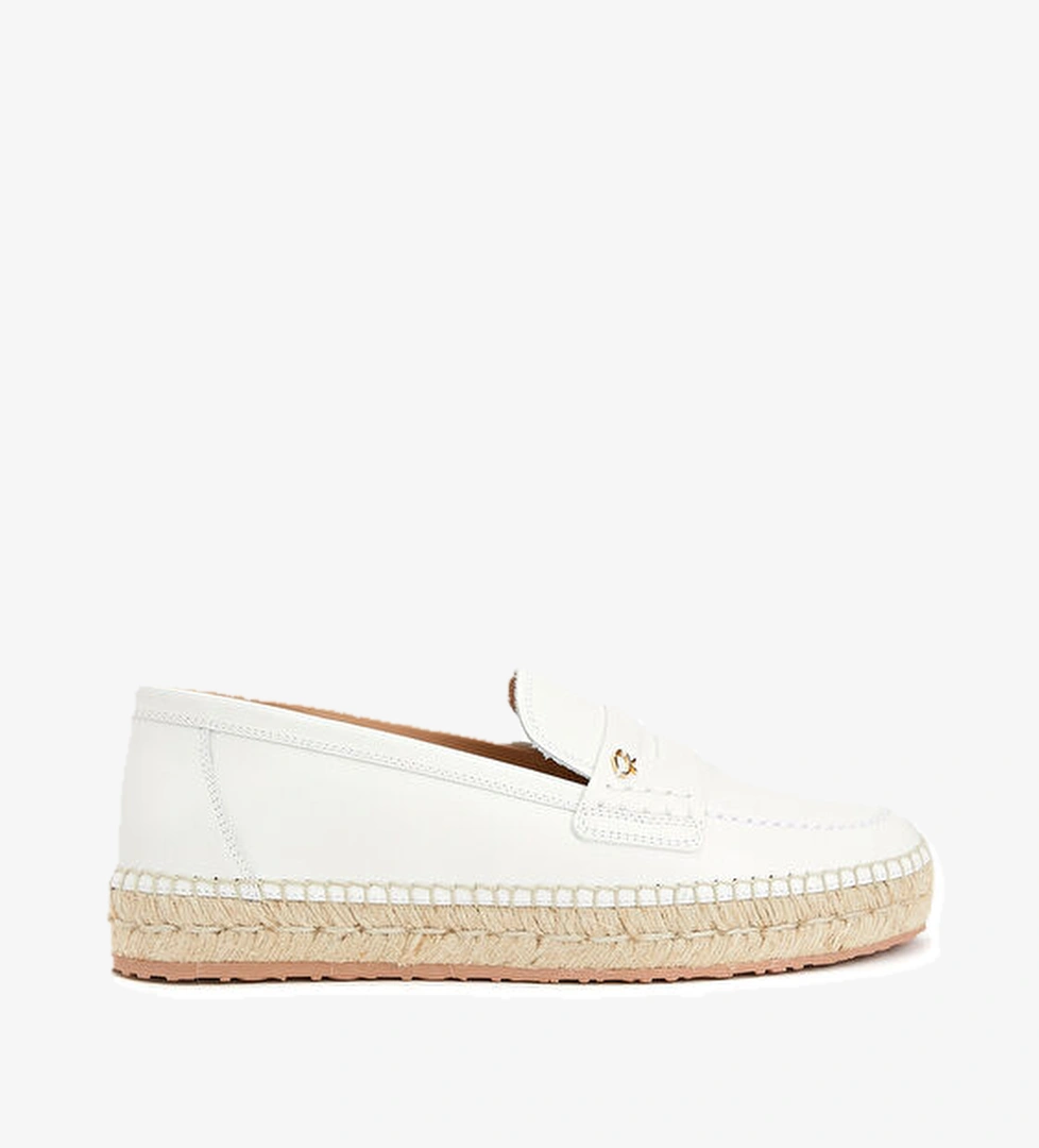 Gianvito Rossi Beyaz Kadın Deri Espadril model görseli