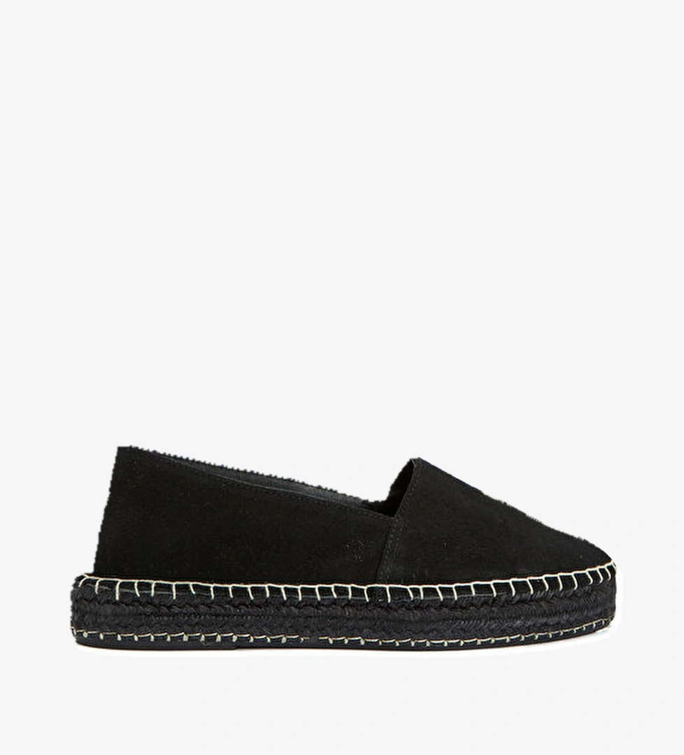 Divarese Siyah Kadın Süet Espadril model görseli