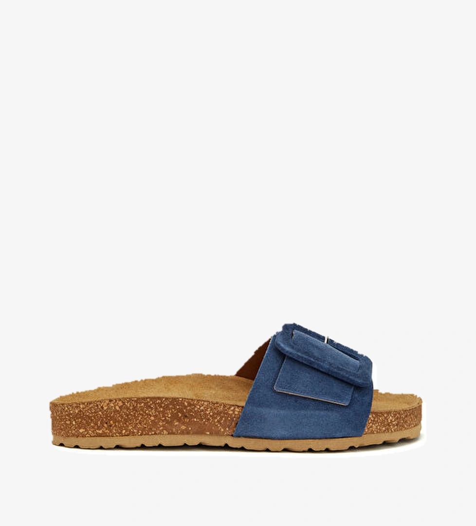 Divarese Mavi Kadın Süet Terlik model görseli