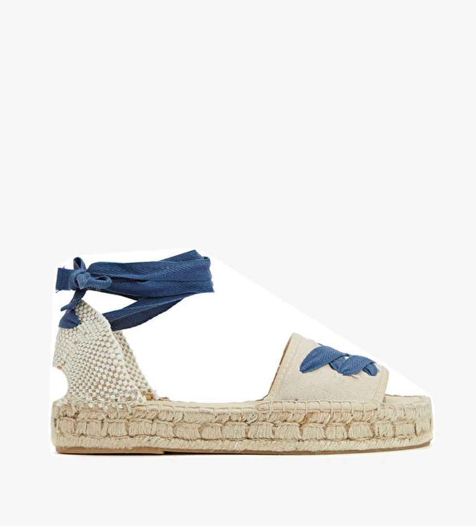Divarese Kırık Beyaz Mavi Kadın Espadril model görseli