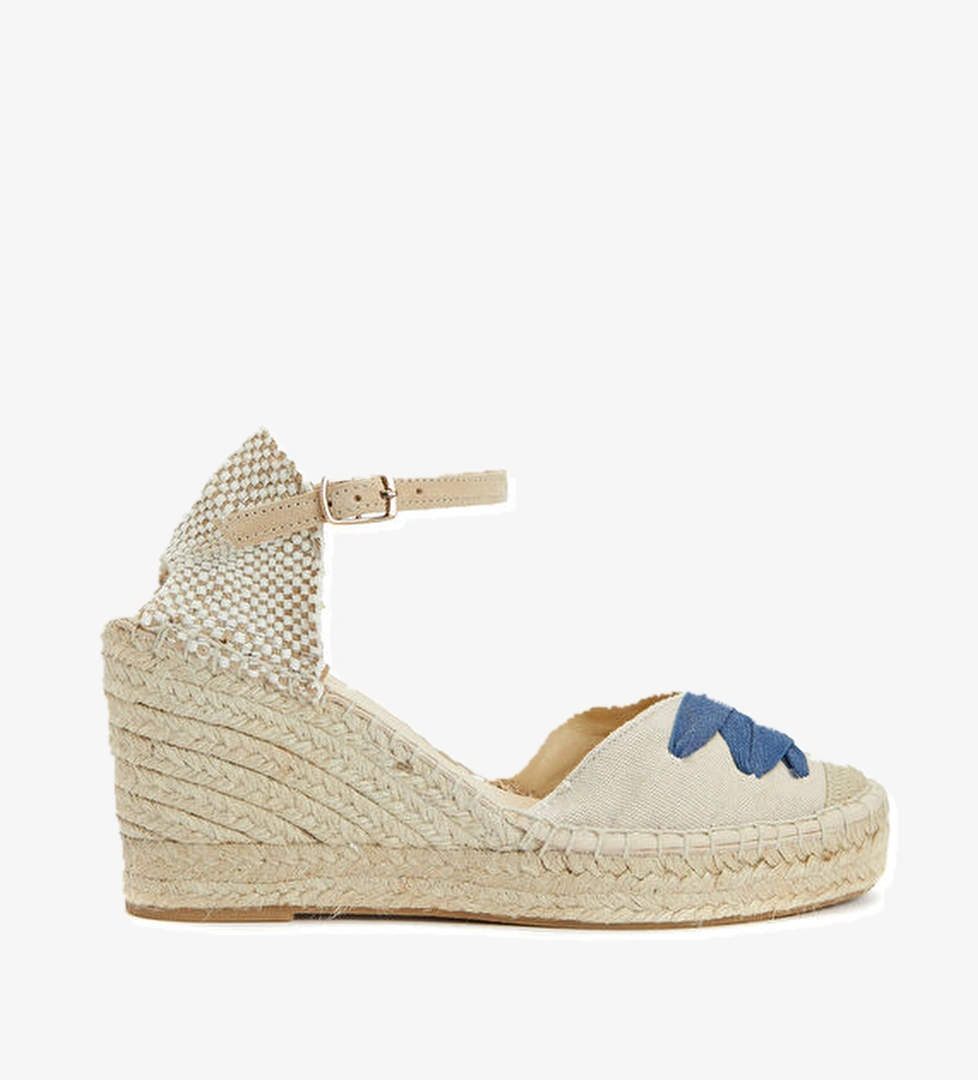 Divarese Kırık Beyaz Mavi Kadın Espadril model görseli