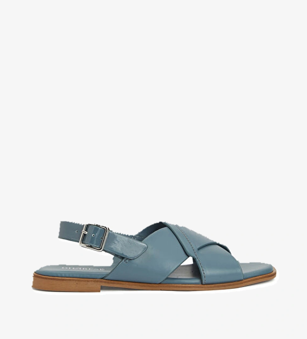 Divarese Mavi Kadın Deri Sandalet model görseli