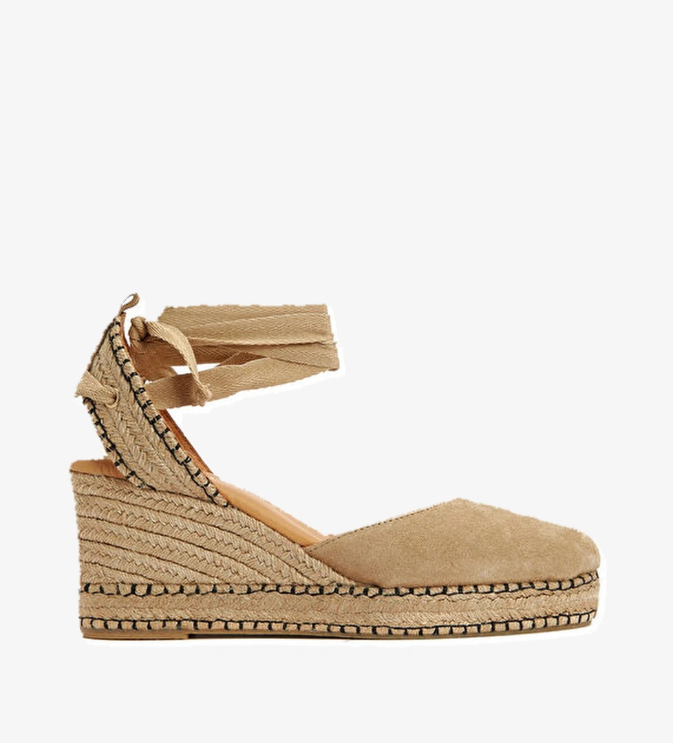 Divarese Bej Kadın Süet Espadril model görseli