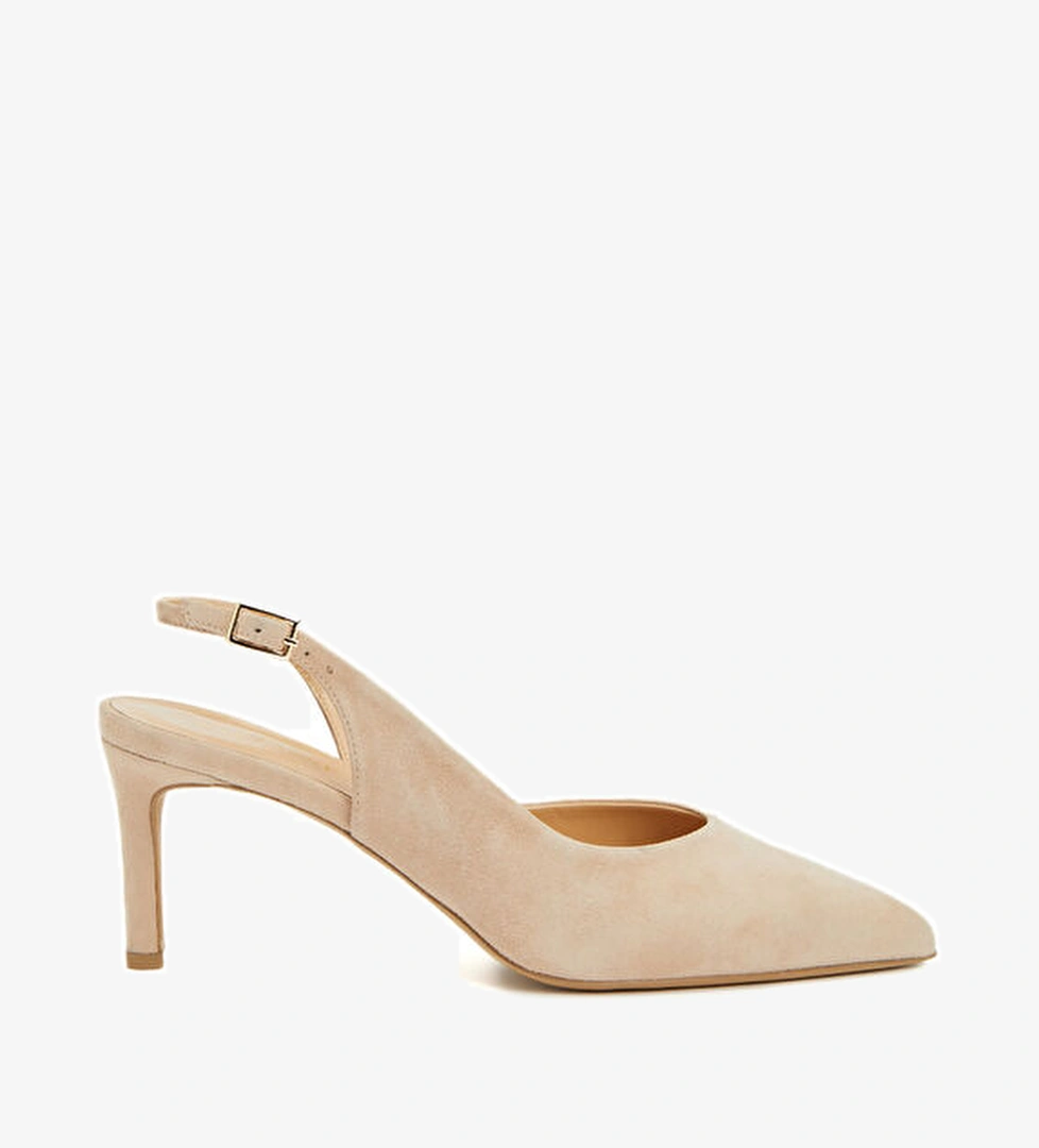 Divarese Vizon Kadın Süet Topuklu Ayakkabı model görseli