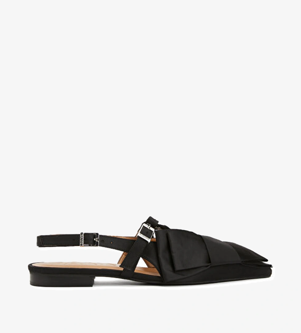 Ganni Big Bow Siyah Kadın Babet model görseli