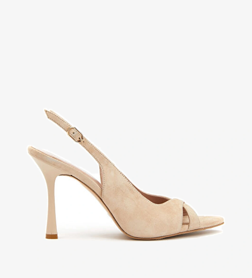 Network Bej Kadın Süet Sandalet model görseli