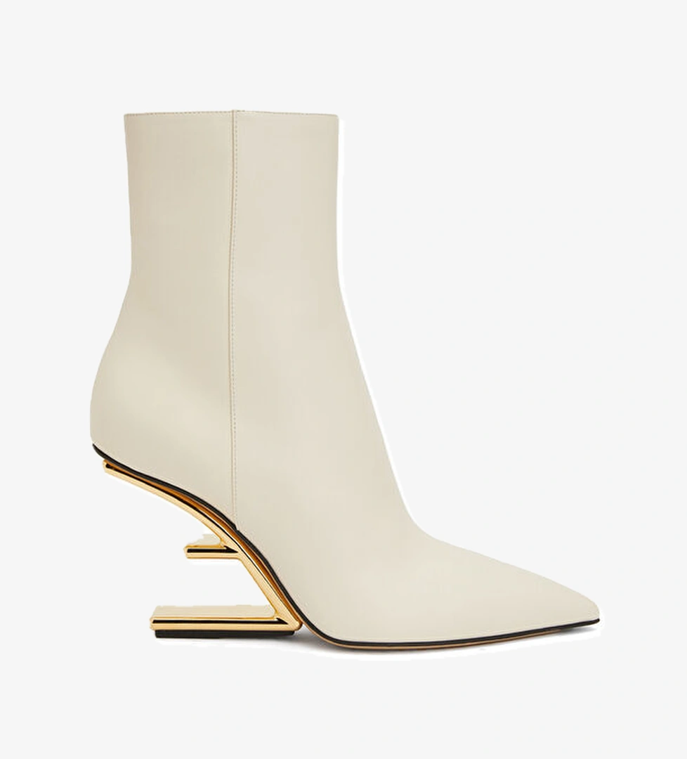 First Krem Kadın Deri Çizme - Görsel 1