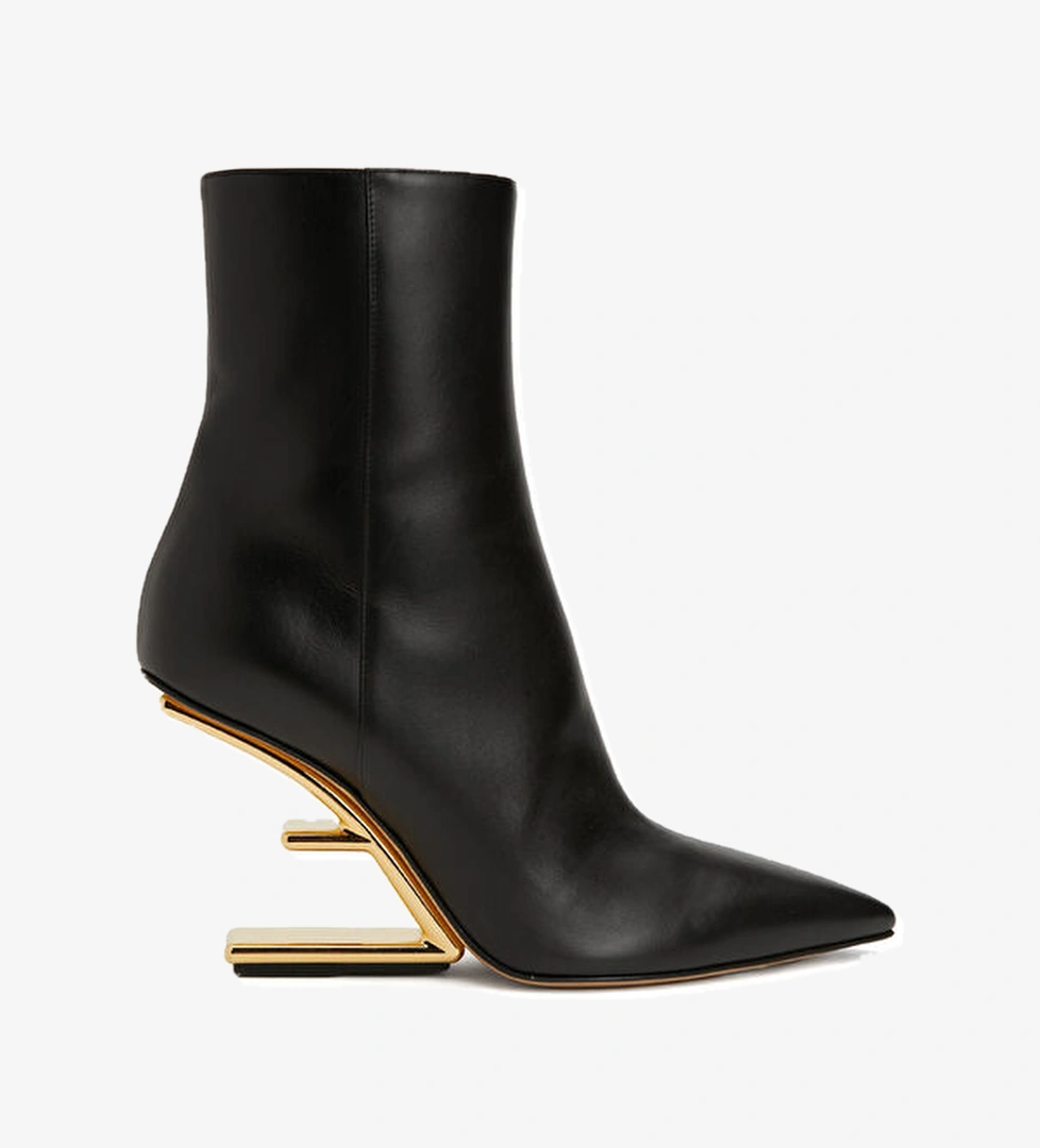 First Siyah Kadın Deri Çizme - Görsel 1