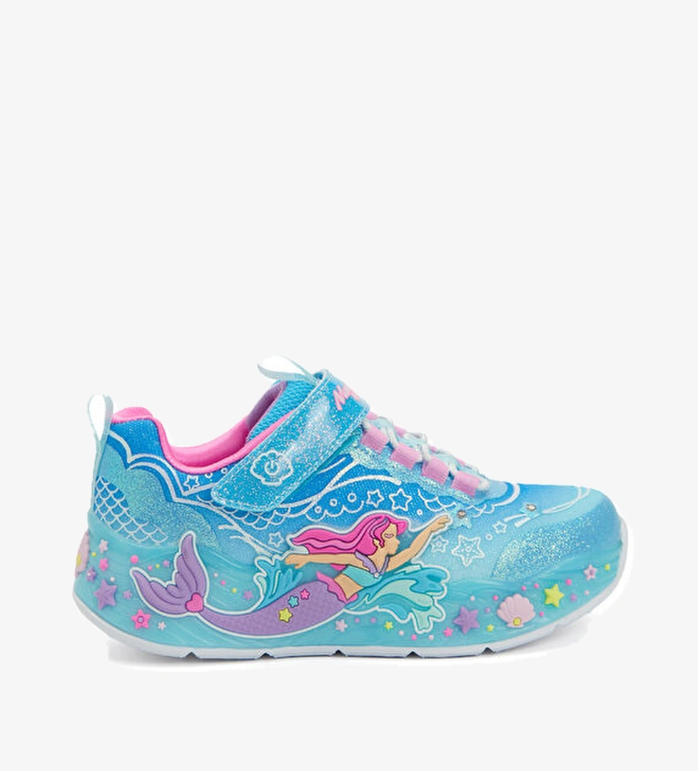Mermaid Dreams Mavi Kız Çocuk Sneaker - Görsel 1