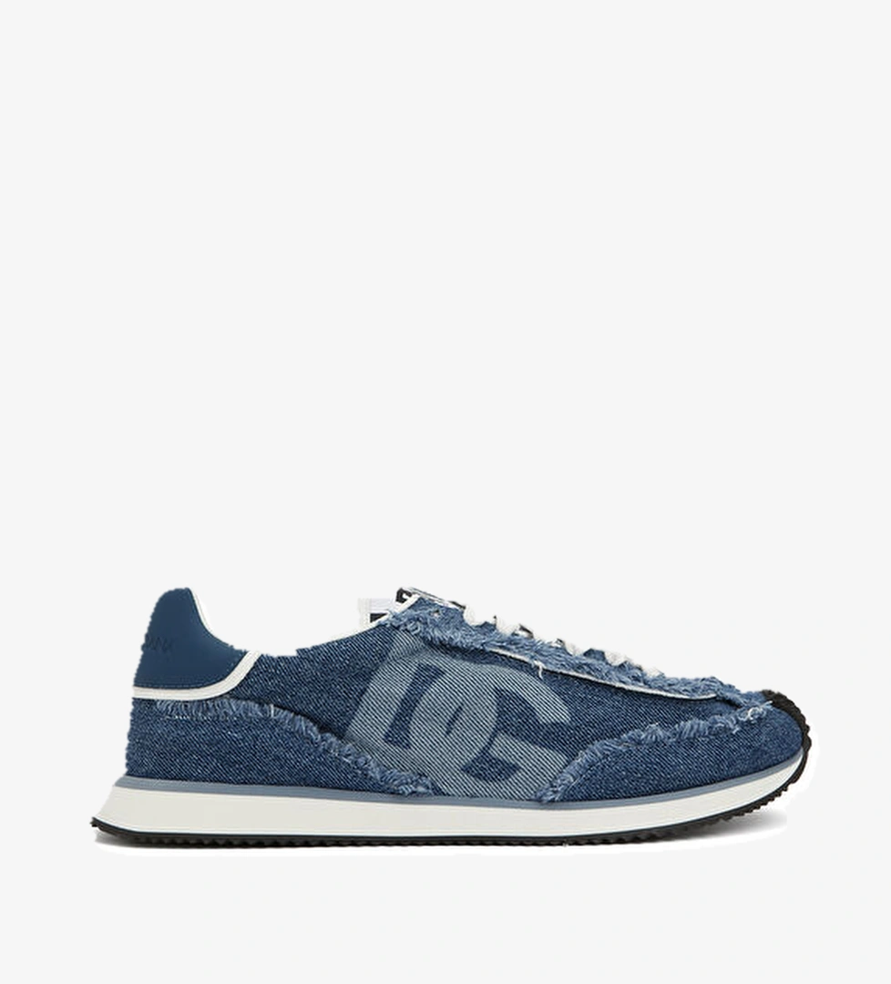 Dolce&gabbana Mavi Logo Detaylı Erkek Denim Sneaker model görseli