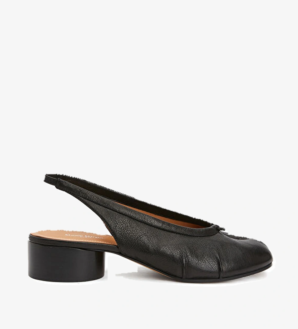 Maison Margiela Siyah Deri Topuklu Ayakkabı model görseli