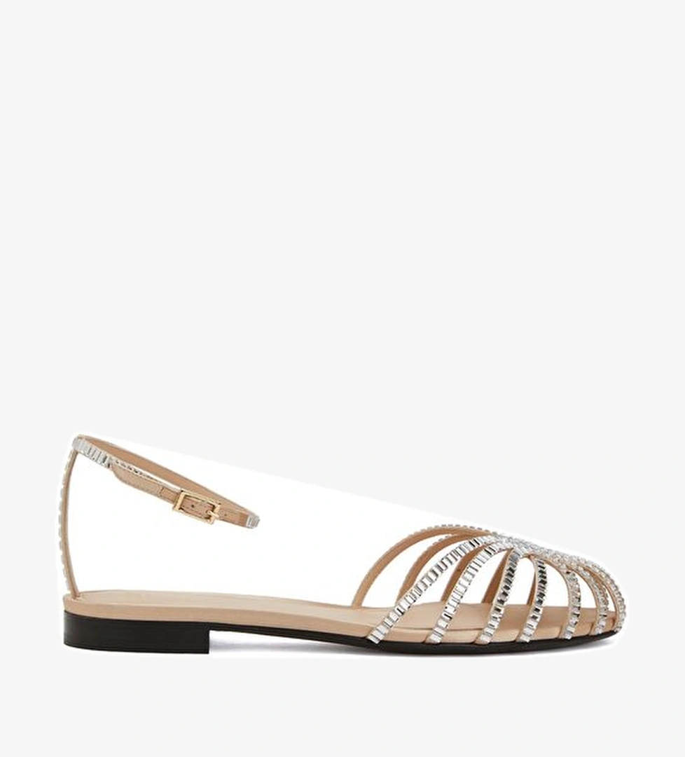 Alevi Rebecca Nude Kadın Deri Sandalet model görseli