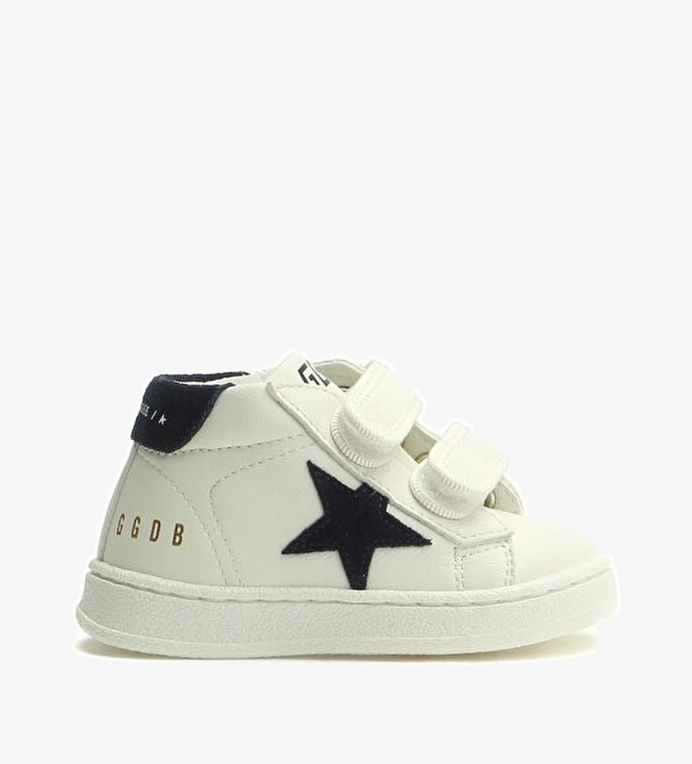 Golden Goose June Mavi Beyaz Unisex Çocuk Deri Sneaker model görseli