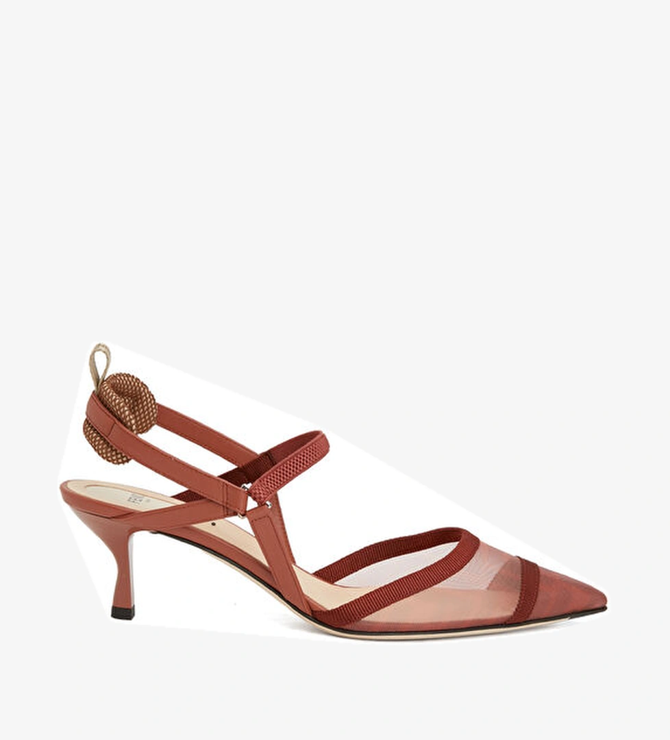 Fendi Bordo Topuklu Ayakkabı model görseli