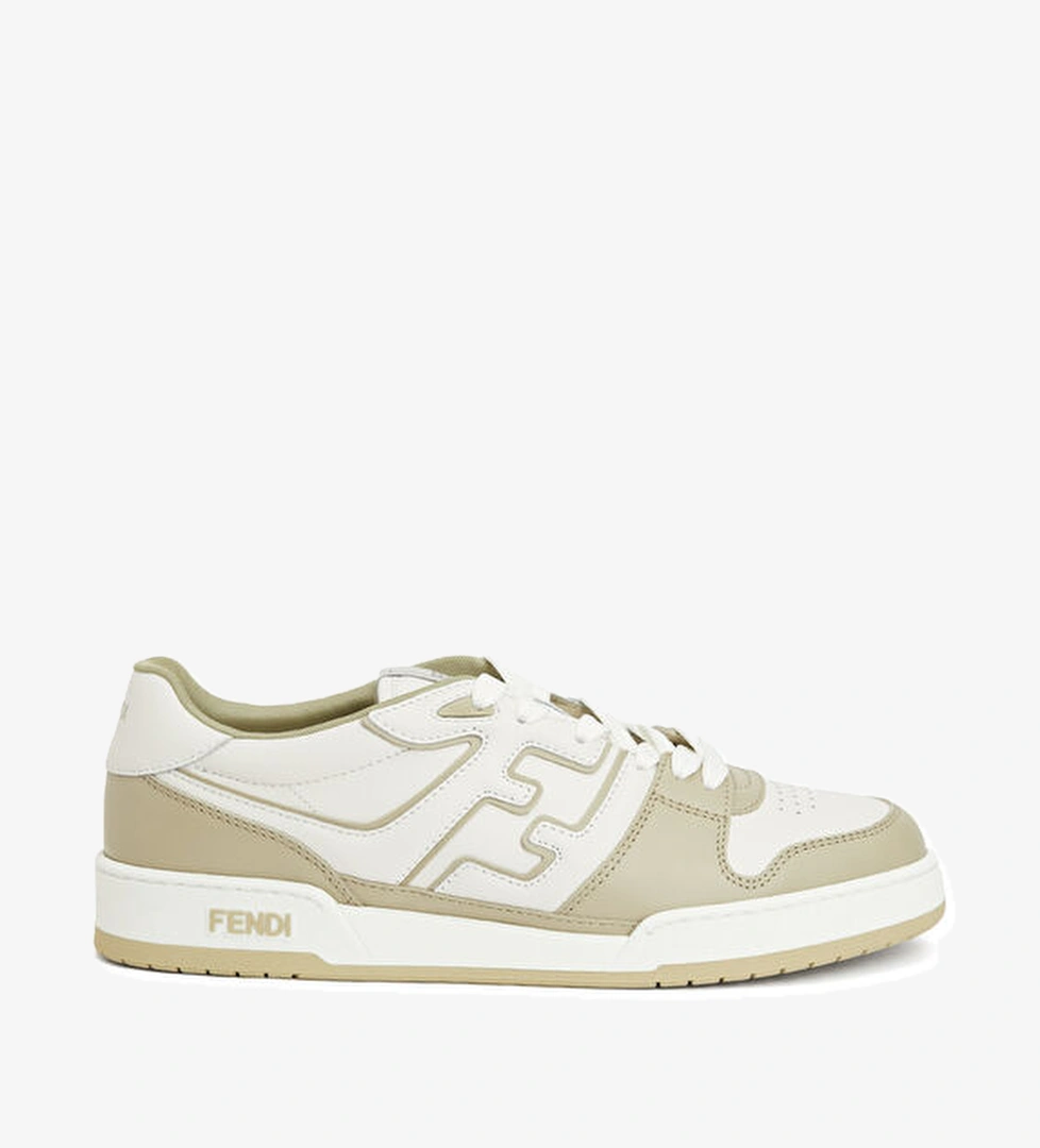 Fendi Match Beyaz Gri Erkek Deri Sneaker model görseli