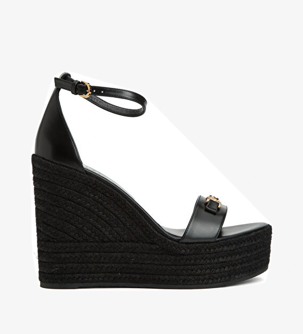 Versace Siyah Kadın Deri Espadril model görseli