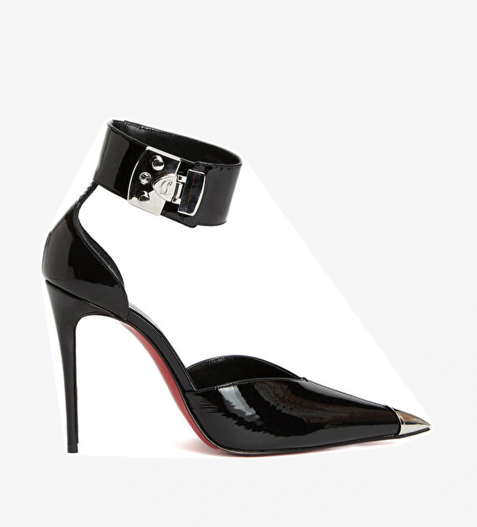 Lock Me Up Siyah Kadın Deri Topuklu Ayakkabı - Görsel 1