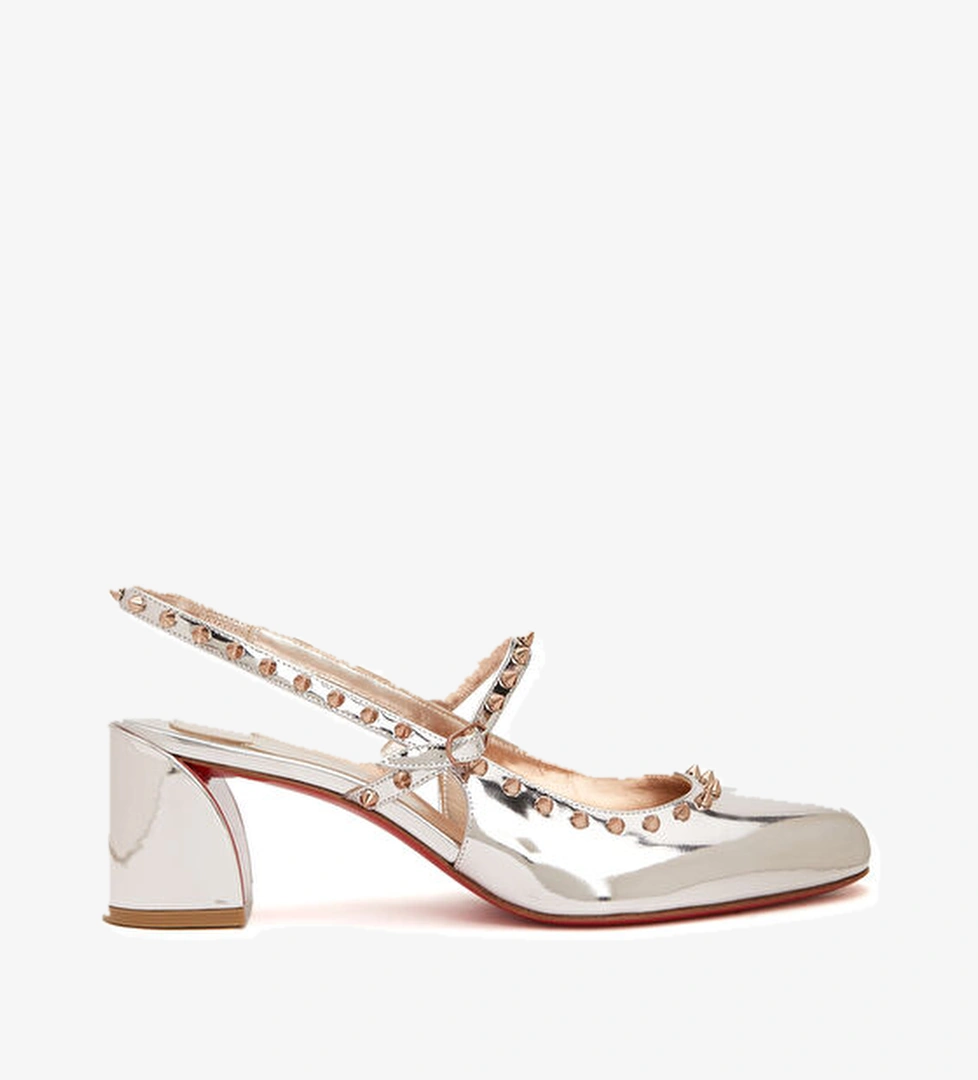 Christian Louboutin Janispikes Pudra Troklu Deri Babet model görseli