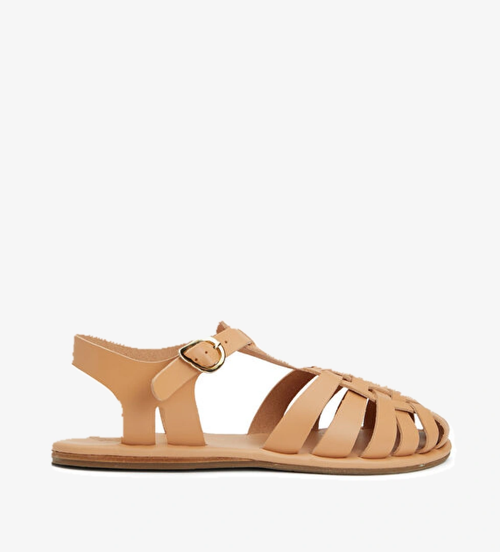 Ancient Greek Sandals Karina Bej Kadın Deri Sandalet model görseli