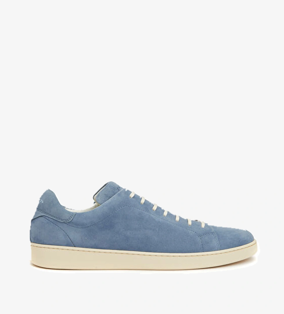 Kiton Mono Mavi Erkek Süet Sneaker model görseli