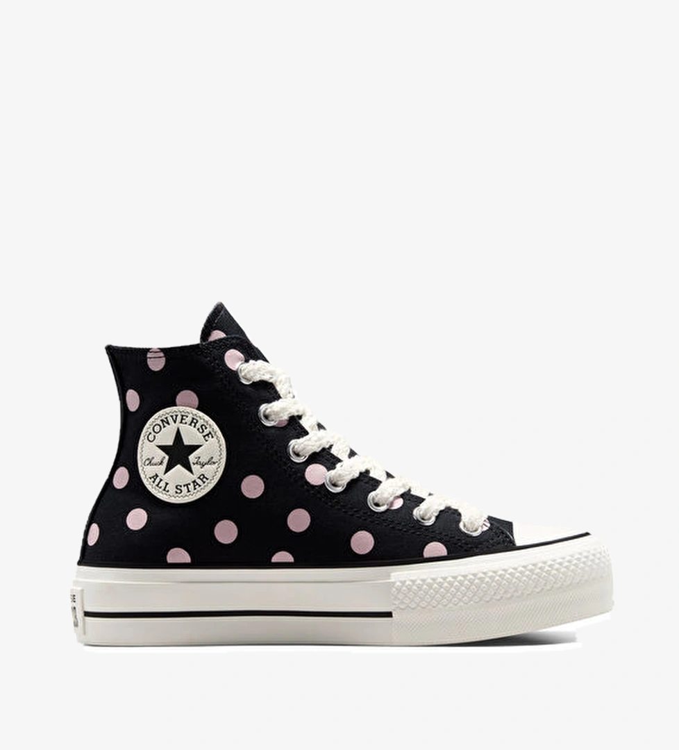 Converse Chuck Taylor Lift Pembe Siyah Kadın Kanvas Sneaker model görseli