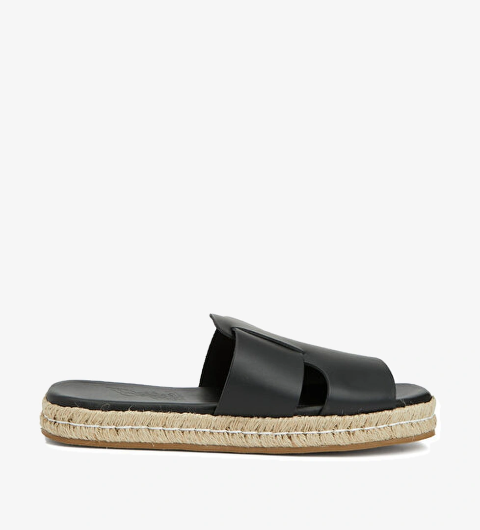 Ancient Greek Sandals Ancient Greek Sandals Miltiadis Siyah Erkek Deri Terlik Beymen'de! Siyah - 1. görsel