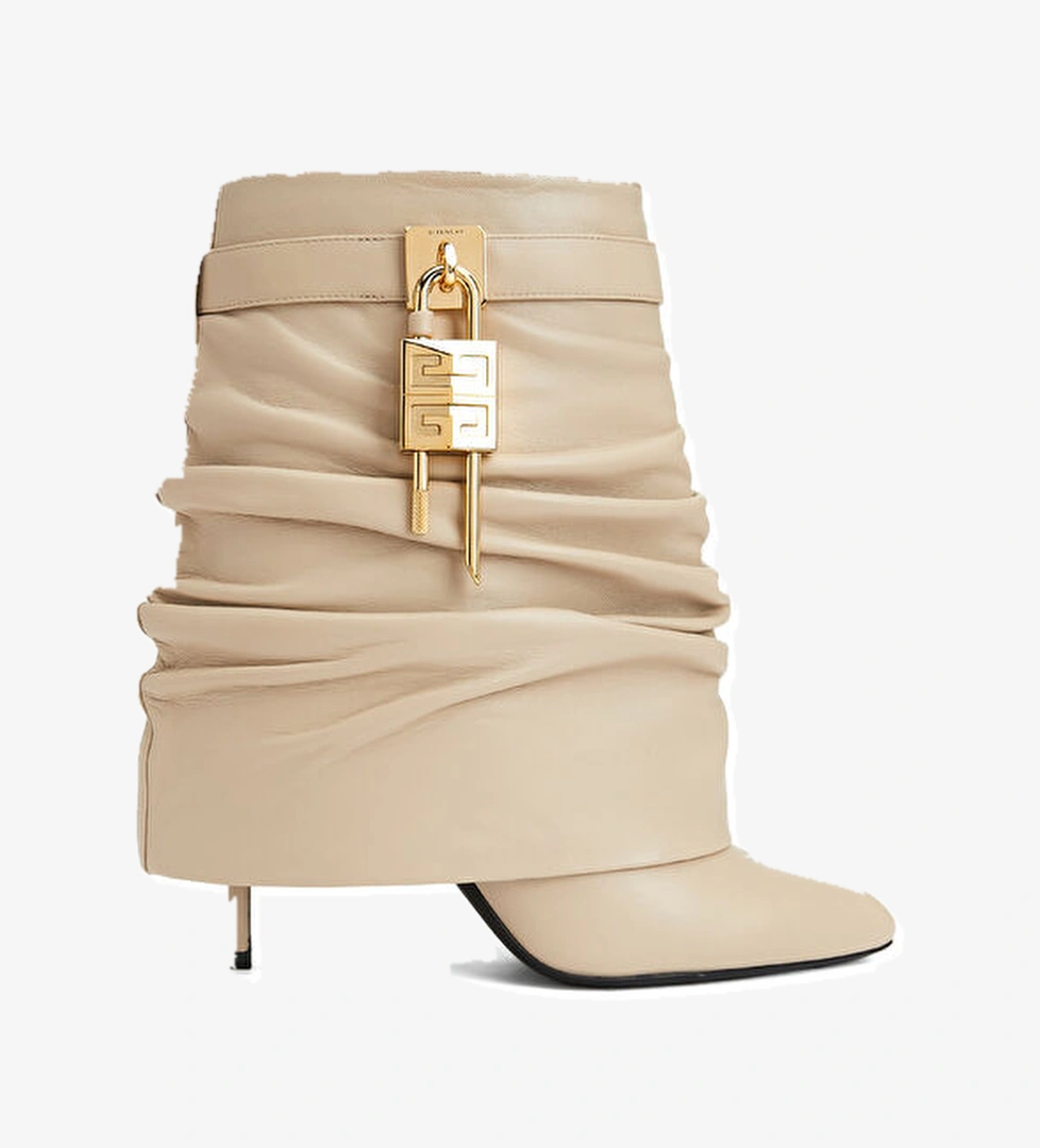 Givenchy Shark Lock Ekru Kadın Deri Bot model görseli