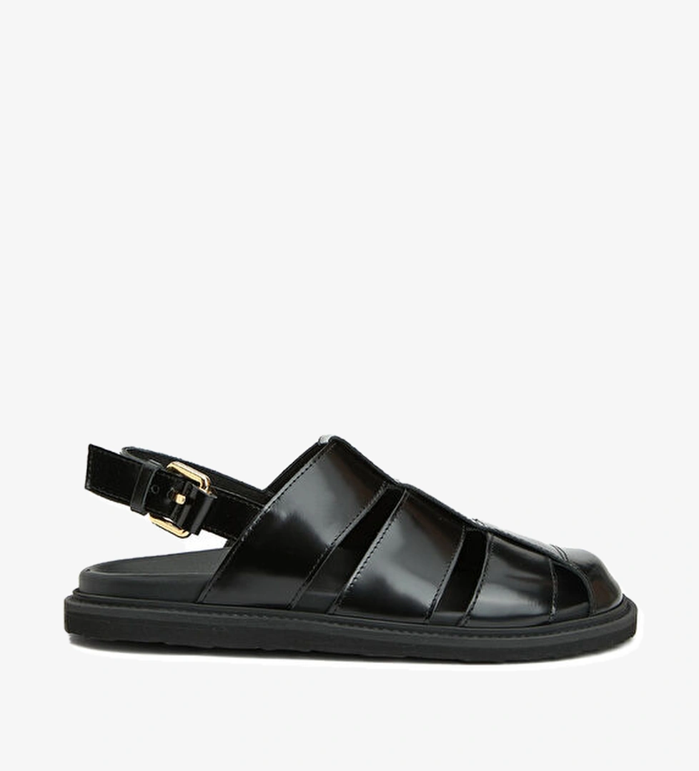 Moschino Siyah Kadın Deri Sandalet model görseli