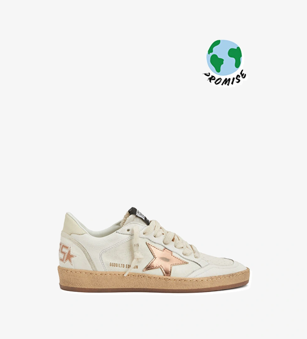 LTD Edition Pembe Beyaz Kadın Deri Sneaker - Görsel 1