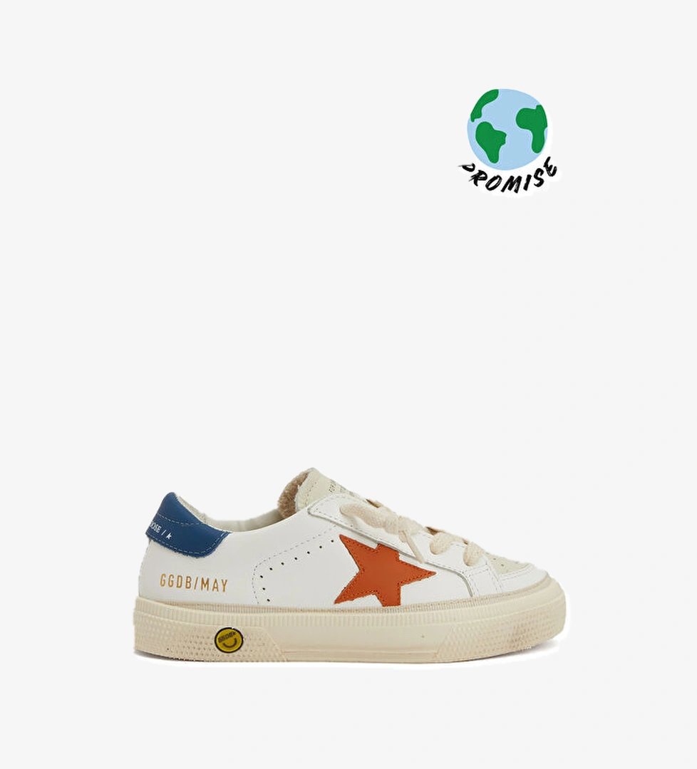 May Beyaz Çocuk Deri Sneaker - Görsel 1