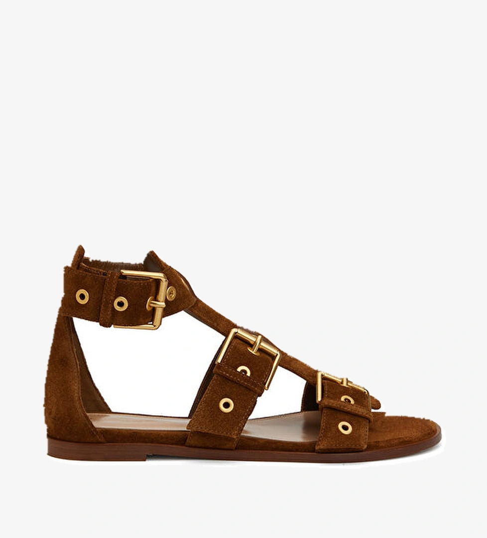 Gianvito Rossi Taba Kadın Süet Sandalet model görseli