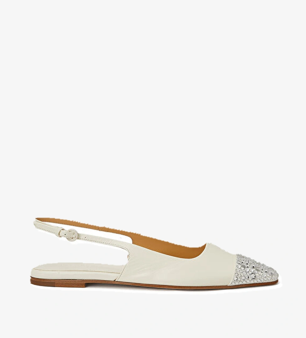 Dear Frances Tia Beyaz Deri Babet model görseli